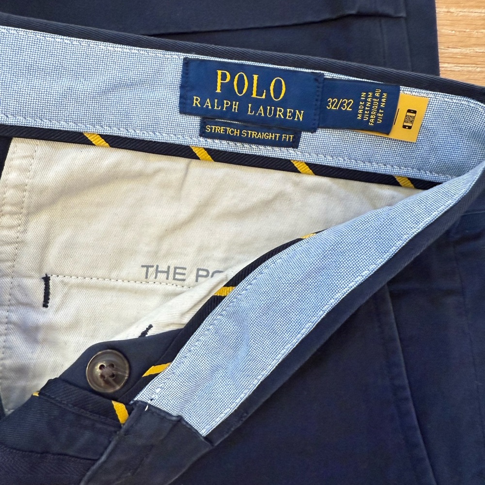Men’s Ralph Lauren Polo Navy Chino Pants. Sz 32/32. Great condition. Worn once. - Picture 2 of 3